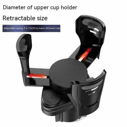 Car cup holder modification with carbon fibre matte finish for vehicle centre console installation