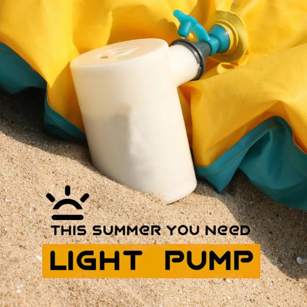 Ultra-mini portable air pump with 4 nozzles for outdoor inflation needs