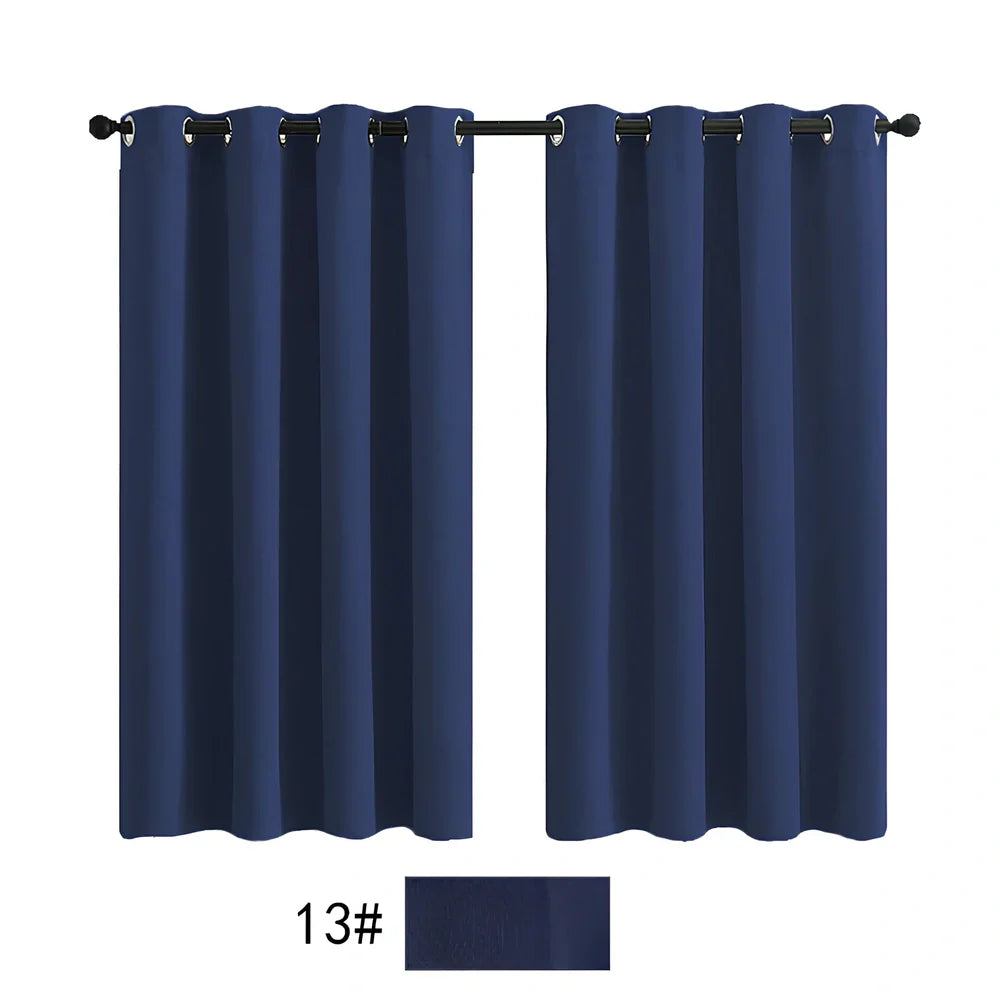 Outdoor waterproof polyester curtain in navy blue colour measuring 132cm × 274cm with reinforced edges