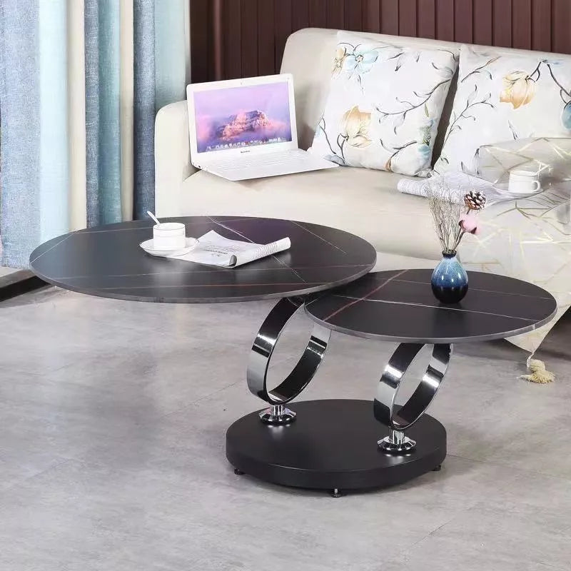 Rotary multifunctional folding table in slate, available in four color options