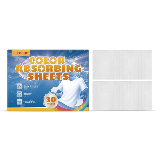 Pack of 30 colour absorbing laundry sheets that prevent dye transfer in washing machines