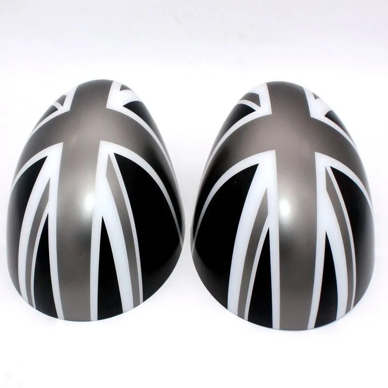 Special Vehicle Exterior Mirror Shell Union Flag for BMW MINI Cooper ABS Rearview Mirror Cover in Black and White Plaid Grey Beige Gold Rice Pink Red Redmi Colours