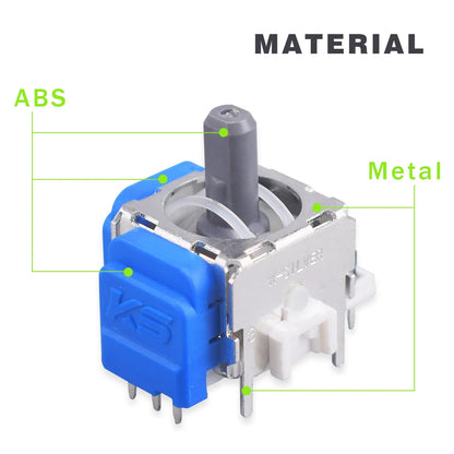 Single hall effect magnetic analogue stick replacement part for PS5, PS4, Switch and Xbox controllers.