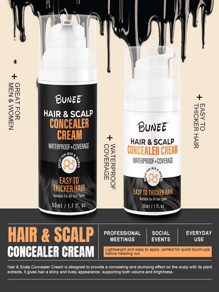 30ml bottle of grey scalp concealer pomade for covering hair thinning areas