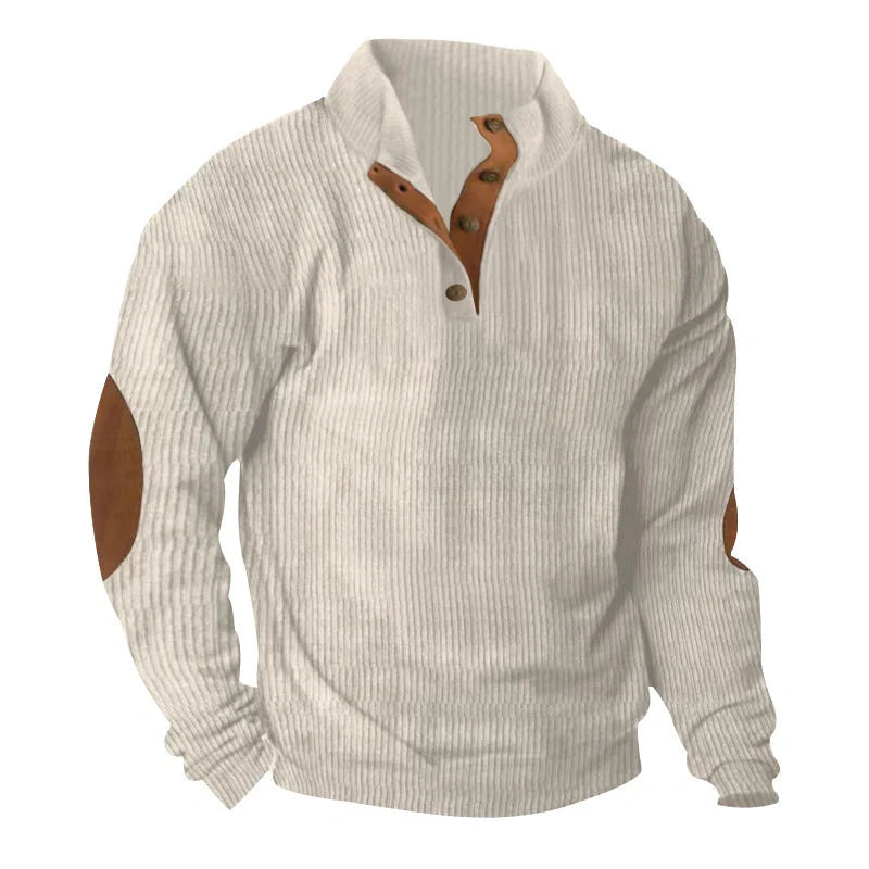Comfy Corduroy Stand Collar Sweater in various colors for stylish and comfortable wear