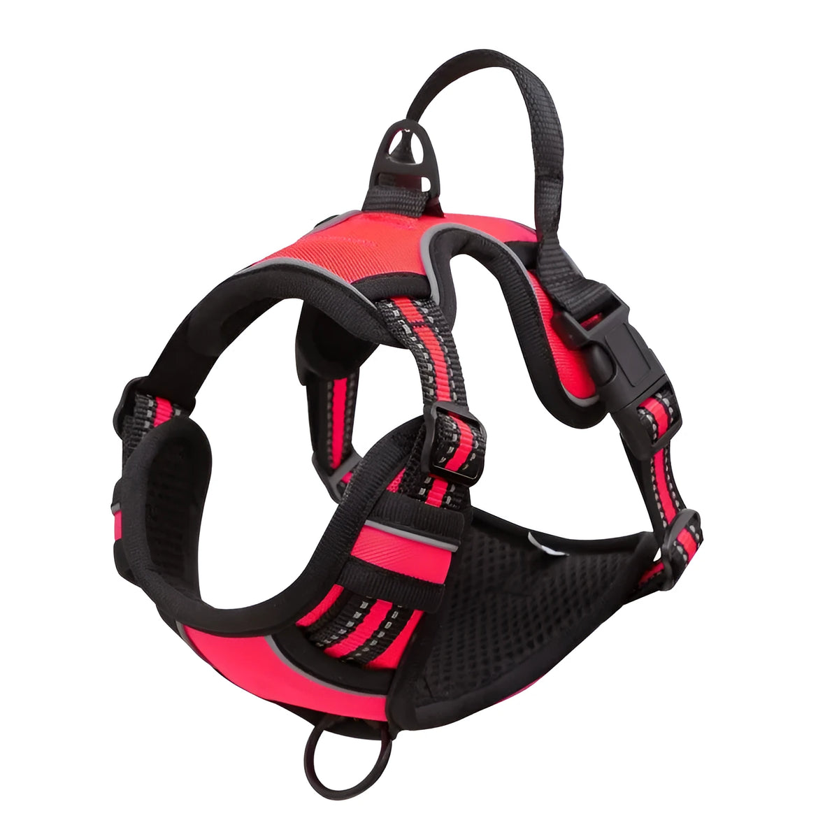 Adjustable dog chest strap lead made from Oxford cloth, shown in one of eight available colours.