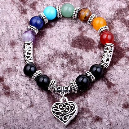 Seven Chakra Yoga Energy Bracelet with adjustable length and symbolic design for energy balance