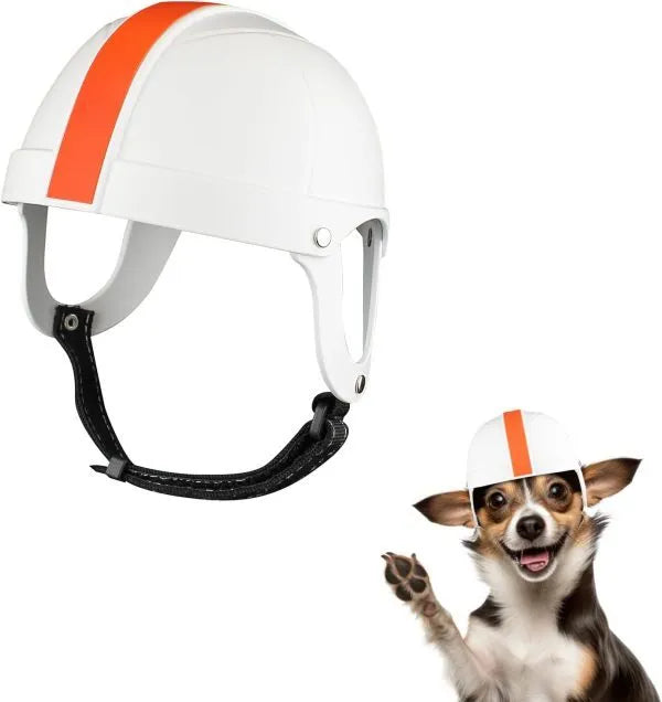 Pet motorcycle safety helmet in Black & Yellow colour with ABS shell construction