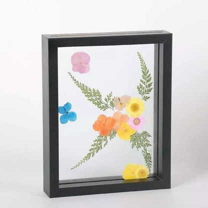 Modern acrylic kids art frames in black, white, and wood color for displaying children's artwork