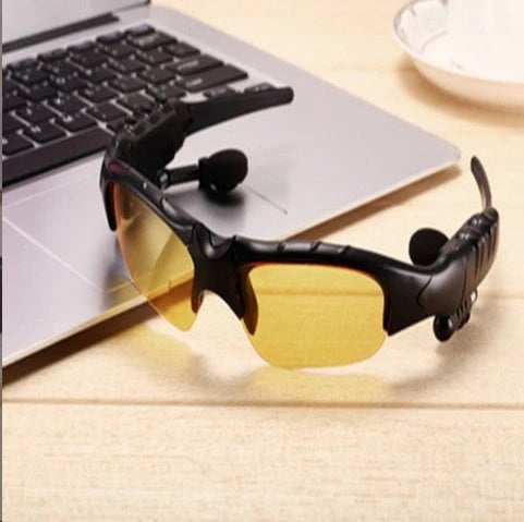 Bluetooth 5.0 smart sunglasses with wireless headphones and high-definition polarized lenses