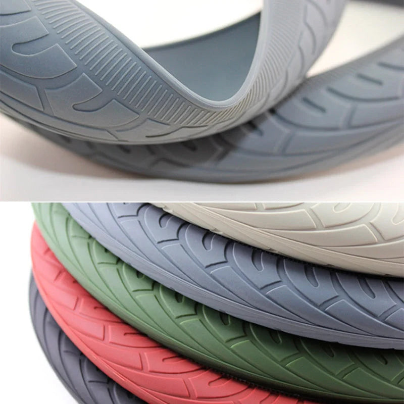 Anjiemei Silicone Steering Wheel Cover in various colors with skid-proof design