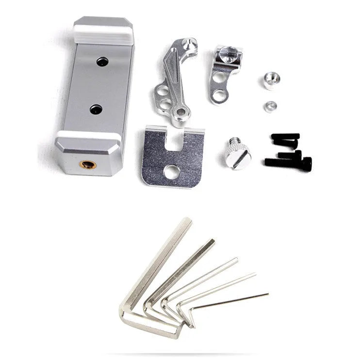 Silver universal mobile phone holder with remote control lanyard for car model use
