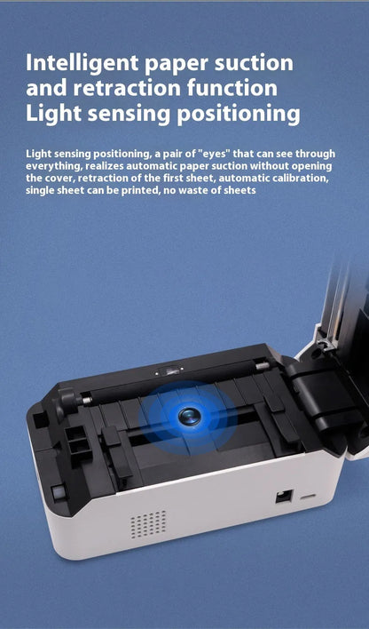 Thermal Express handheld receipt printer with Bluetooth and USB connectivity, compact 149mm design