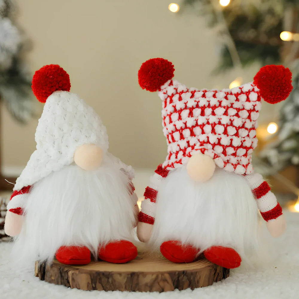 Christmas faceless doll with illuminated cap balls measuring 21cm tall, battery operated for holiday displays