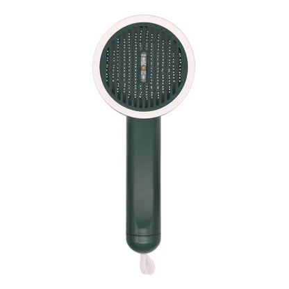 Smart Pet Grooming Brush with floating brush head and sterilizing function for cats and dogs