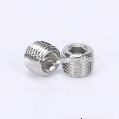 Stainless steel hexagonal pipe plug for 3/8 inch bulkhead fittings