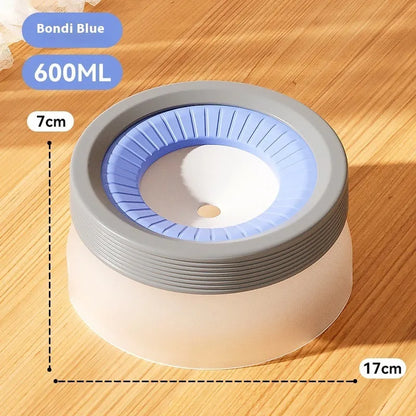 Suspended pet water bowl with non-wet mouth design for medium and small dogs and cats