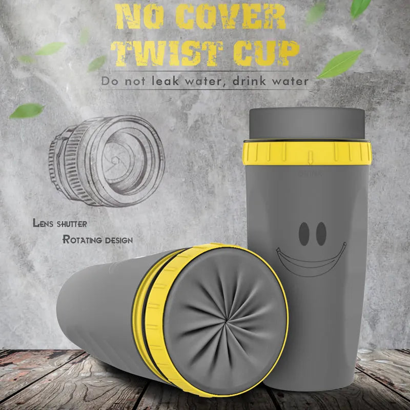 300ml insulated travel cup with cartoon design and twist-top silicone seal