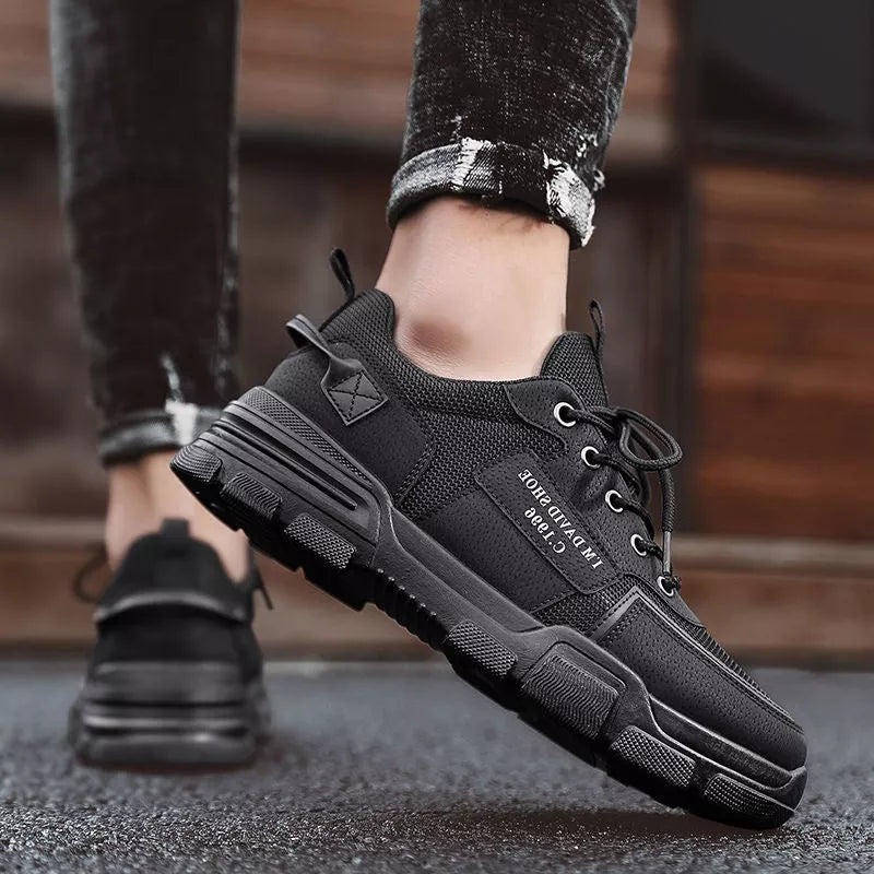 Breathable mesh sports shoes in various colors with non-slip rubber soles