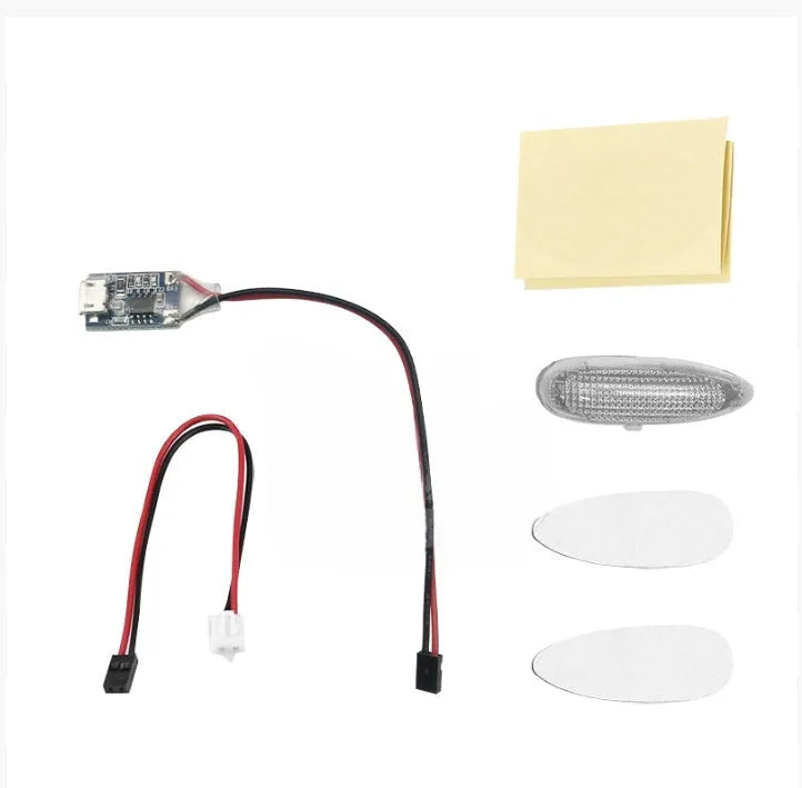 Coloured LED aviation navigation light for RC aircraft with four colour options and flash function