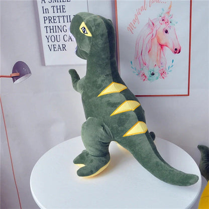 Cartoon Tyrannosaurus plush toy with reversible sequins in green