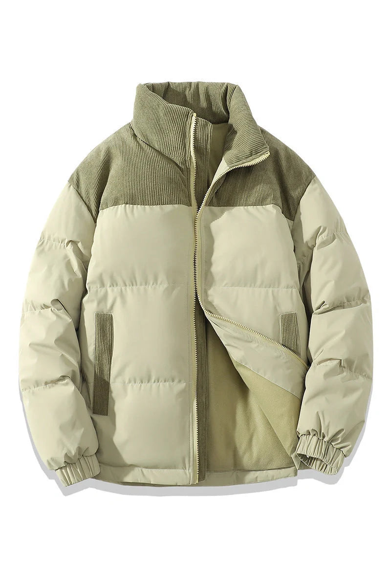 Stylish winter stand collar cotton padded jacket for men and women in various colors
