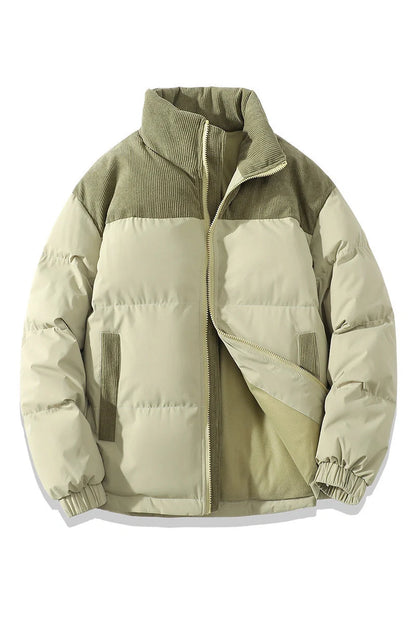 Stylish winter stand collar cotton padded jacket for men and women in various colors