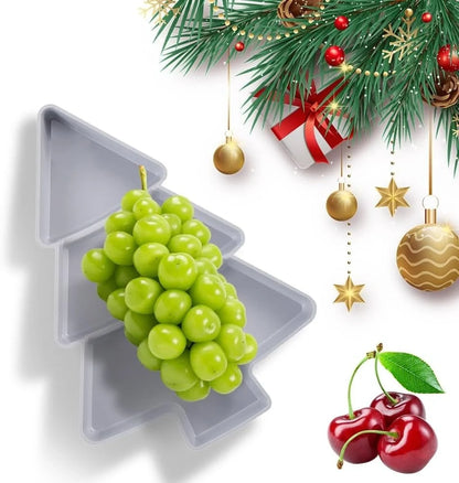 Christmas Tree Shaped Fruit Platter for festive snack and dessert serving