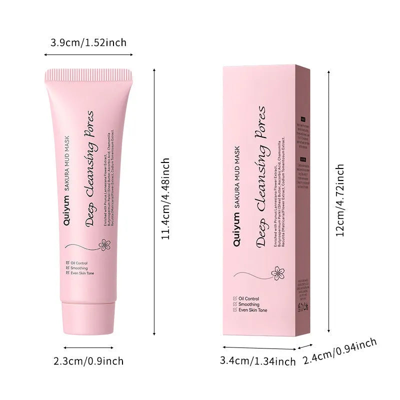 30g cherry blossom mud facial mask for cleansing, hydrating and moisturising skin