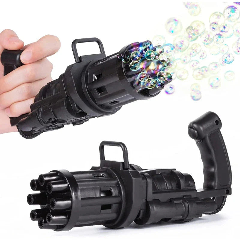 Colorful bubble blower machine toy for kids with various color options and bubble solution