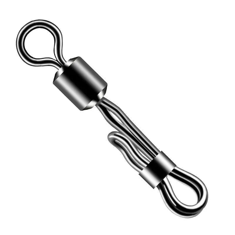 Brass quick change sub line clamp with barrel swivel bearing for fishing line management