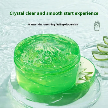 300g jar of aloe vera gel with measuring spoon for acne control and moisturising