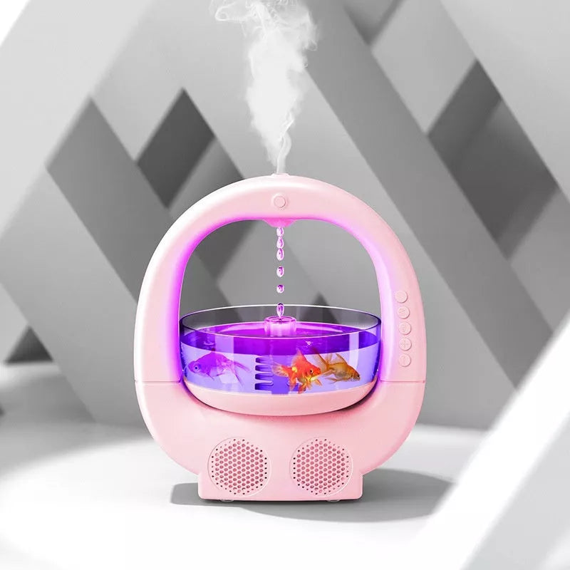 3-in-1 Anti-Gravity Humidifier with Bluetooth speaker and colorful ambient light