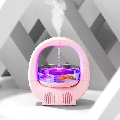 3-in-1 Anti-Gravity Humidifier with Bluetooth speaker and colorful ambient light