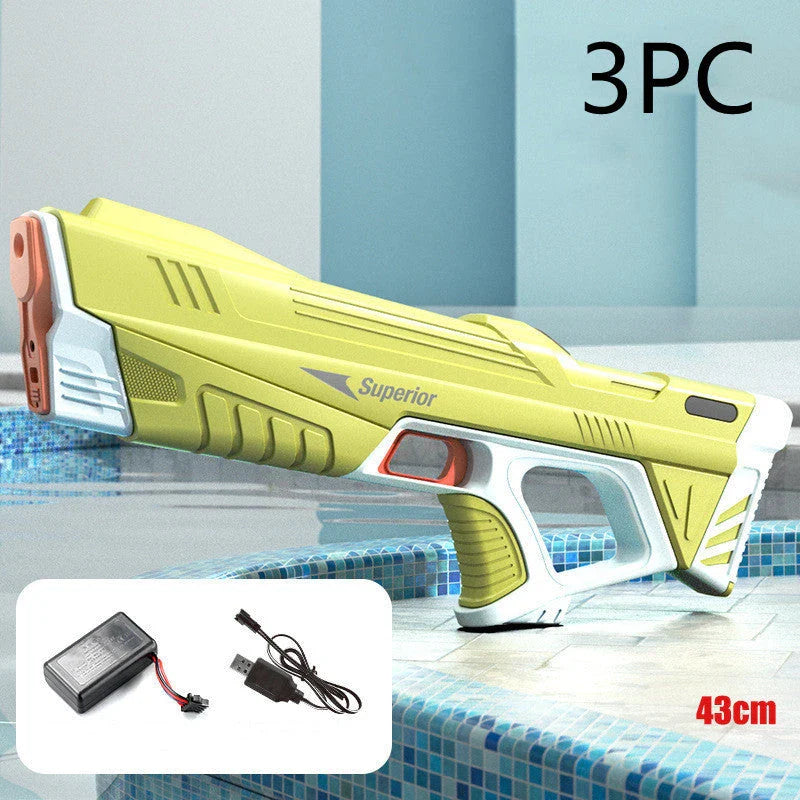 Automatic Electric Water Gun with motorized pressurization system for powerful, continuous water blasting