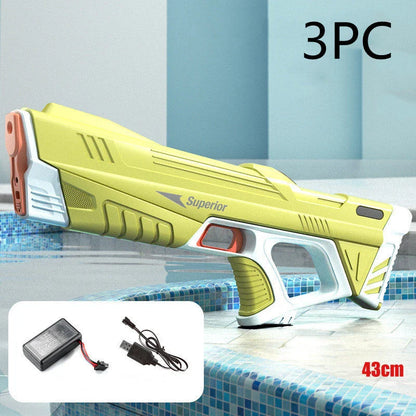 Automatic Electric Water Gun with motorized pressurization system for powerful, continuous water blasting