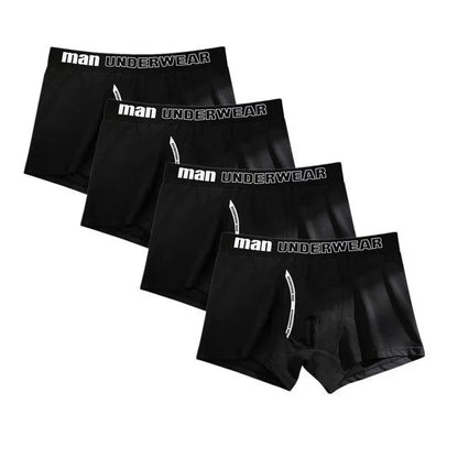 Men's cotton boxer underpants with antibacterial feature in solid colors