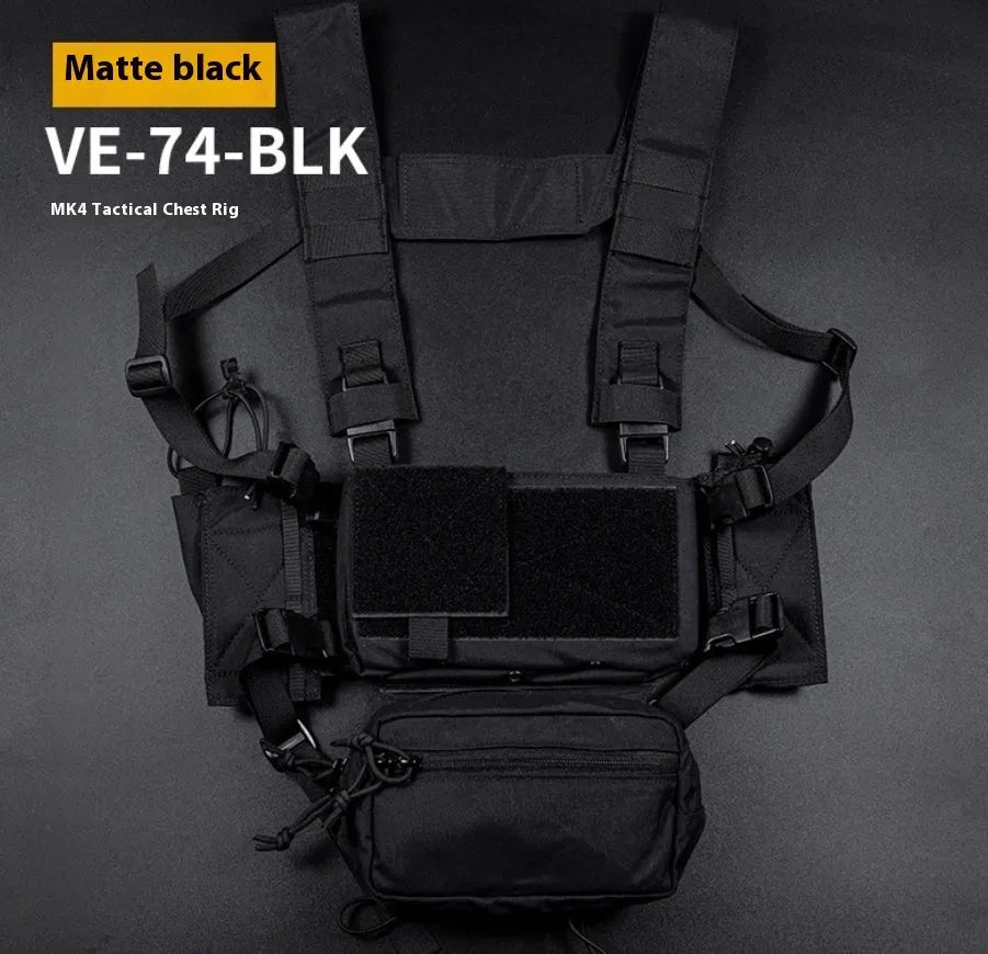 Expandable breathable chest mount vest in American Cordura fabric, available in multiple colours, one size fits all.