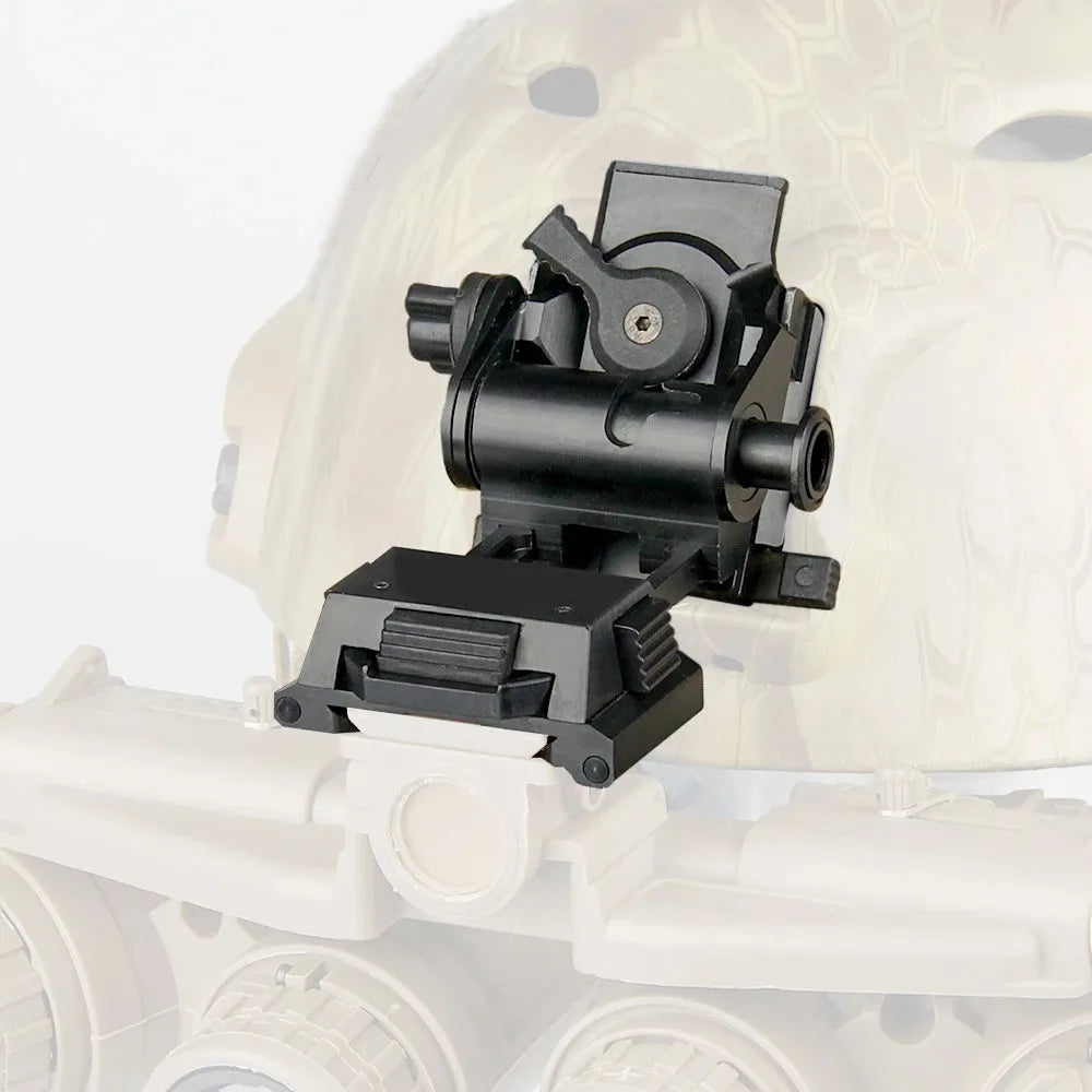 Metal alloy G24 night vision helmet mount bracket with breakaway base in Dark Earth finish