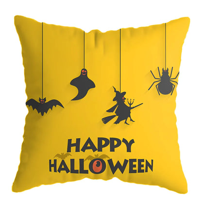 45x45cm linen pillow cover with skull pattern for Halloween decorations