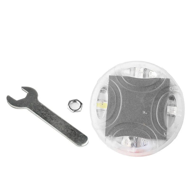 Colourful solar LED hub decorative light with PVC housing for vehicle wheels