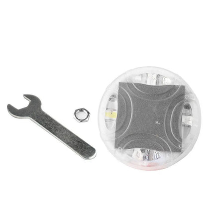 Colourful solar LED hub decorative light with PVC housing for vehicle wheels