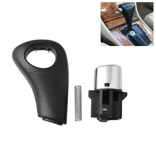 Black plastic ABS shift button replacement kit for Honda Accord 2003-2005 with spring and side plate