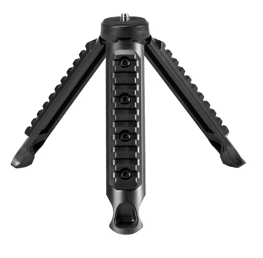 Black portable LED torch showing magnet, bottle opener, and multiple light modes with 500lm brightness