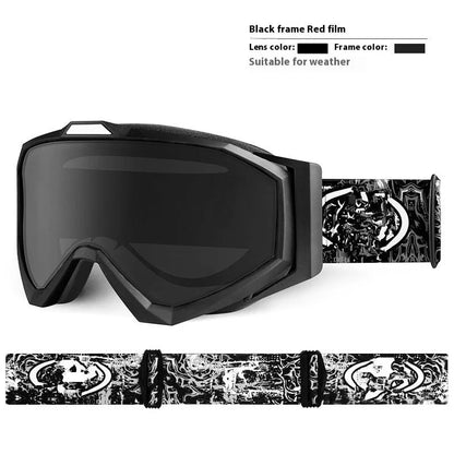 Motorcycle goggles with double-layer anti-fog lens and flexible TPU frame in multiple colour options.