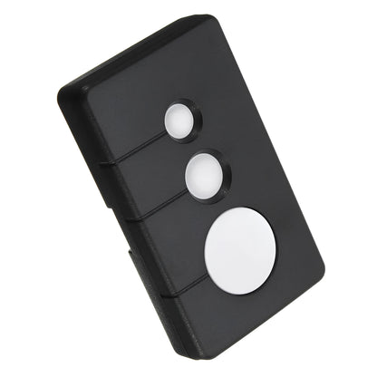 Black three-button garage door remote control for LiftMaster models