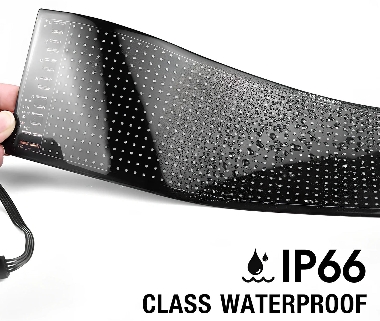 USB programmable LED pixel matrix soft screen displaying custom graphics with 16×192 resolution