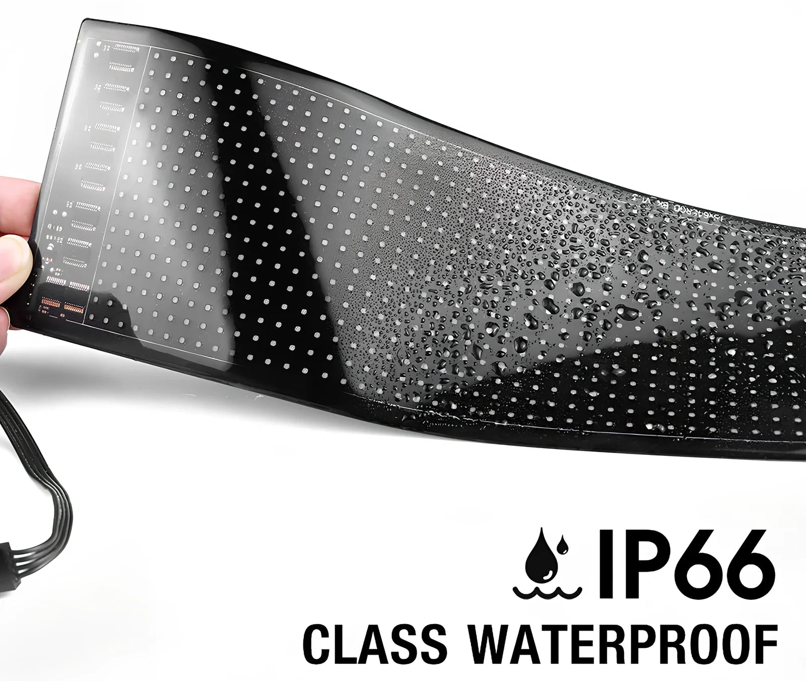 USB programmable LED pixel matrix soft screen displaying custom graphics with 16×192 resolution