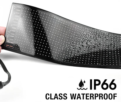 USB programmable LED pixel matrix soft screen displaying custom graphics with 16×192 resolution