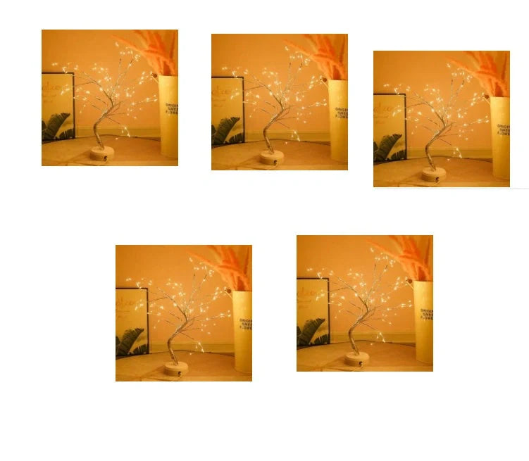Shimmering Copper Charm - Enchanting LED light with copper wire design for a cozy, ambient glow in your bedroom
